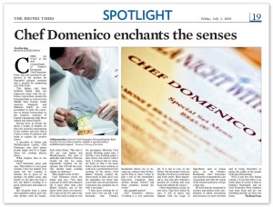 Chef Domenico enchants the senses